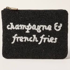 Kate Spade x Target Beaded Pouch with White Text